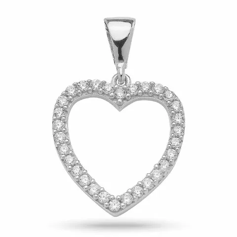 Kollektionsprov hjärta zirkon hängen i silver