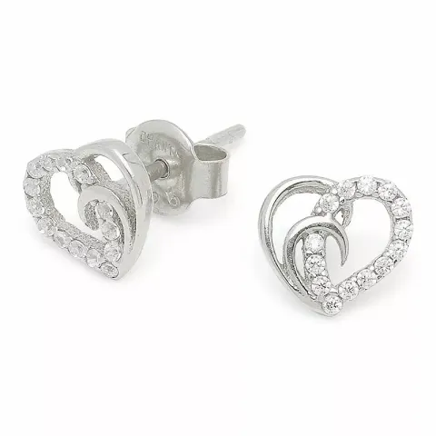 Kollektionsprov hjärta örhängestift i silver