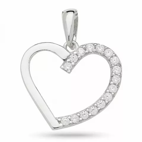 Smycken: hjärta hängen i silver