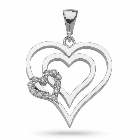 Kollektionsprov hjärta hängen i silver