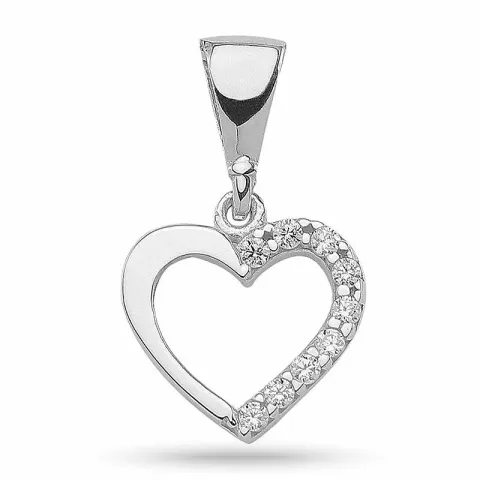 Kollektionsprov hjärta zirkon hängen i silver