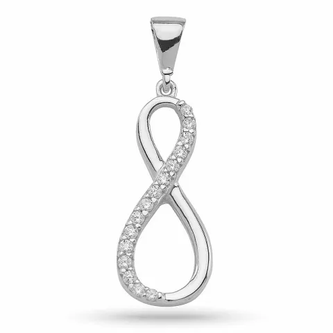 Infinity zirkon hängen i silver