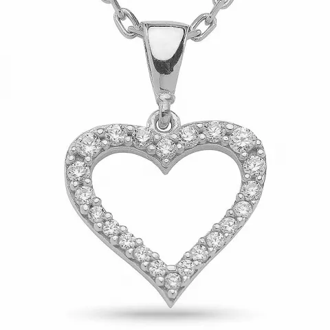 Kollektionsprov hjärta hängen med halskedja i silver