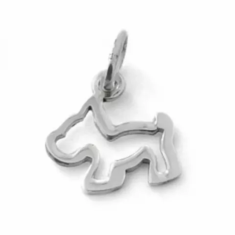 Lille hundar hängen i silver
