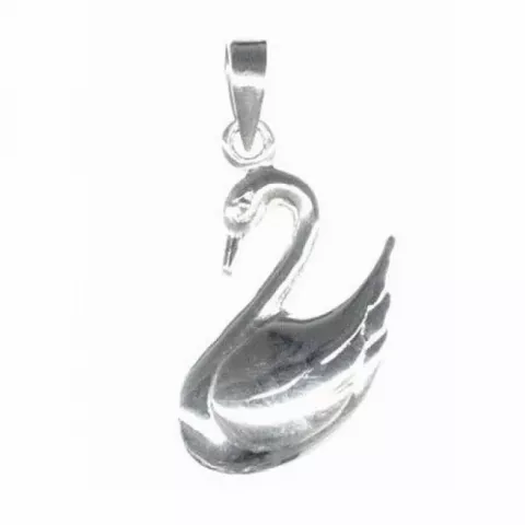 Elegant svan hängen i silver