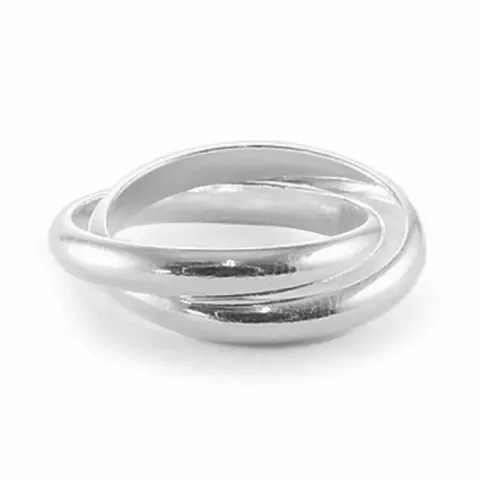 Dubbel ring i silver