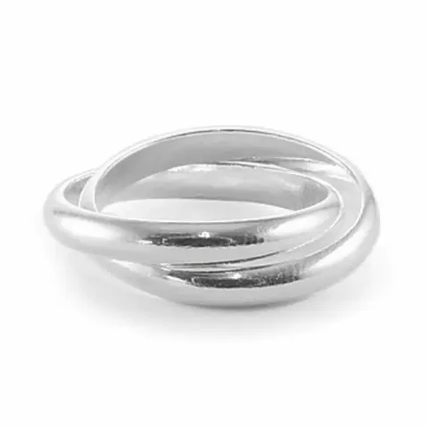 Dubbel ring i silver