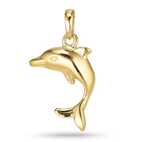 delfin hängen i förgyllt silver