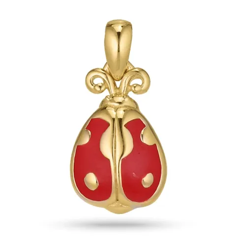 nyckelpiga hängen i förgyllt silver