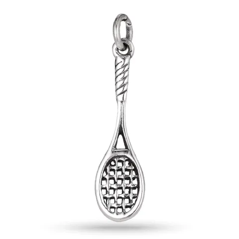 tennisracket hängen i silver