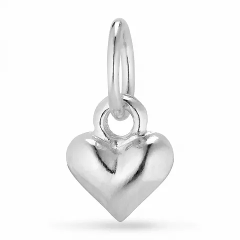 6 x 7 mm hjärta hängen i silver