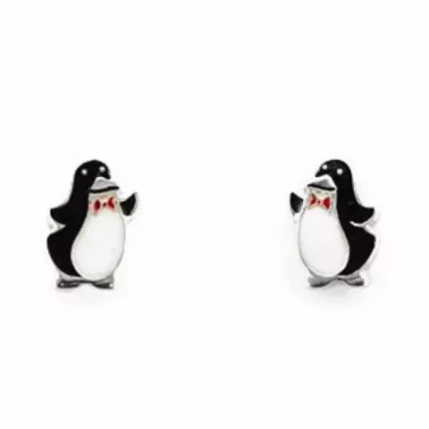 pingvin örhängestift i silver