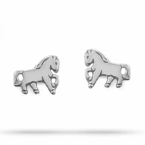 hästar örhängestift i silver