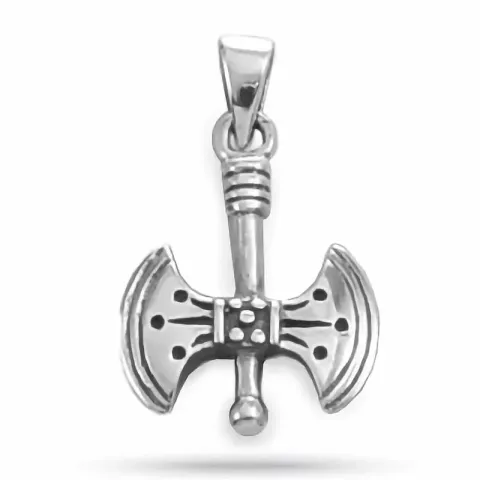 Dubbel oxe hängen i silver