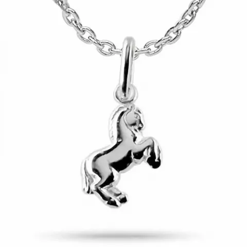 Lille hästar halsband i silver med hängen i silver