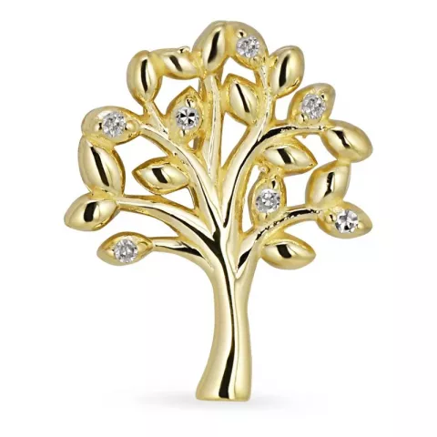 livets träd diamant hängen i 8 carat guld 0,0025 ct