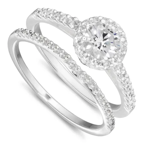 zirkon ring i silver