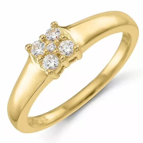 Diamant ring i 9 karat guld 0,16 ct