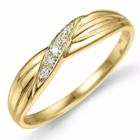 diamant ring i 9 karat guld 0,05 ct