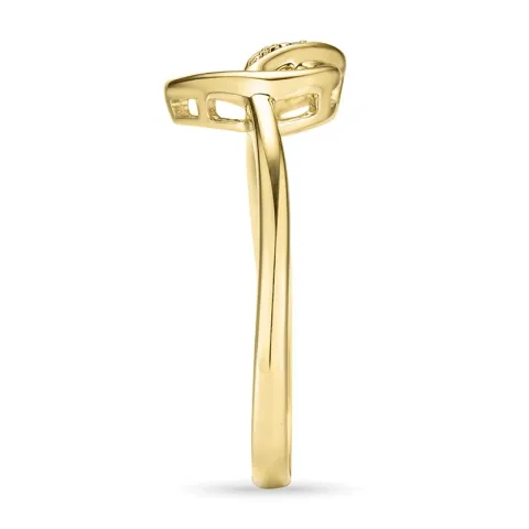 hjärta diamant ring i 9 karat guld 0,008 ct