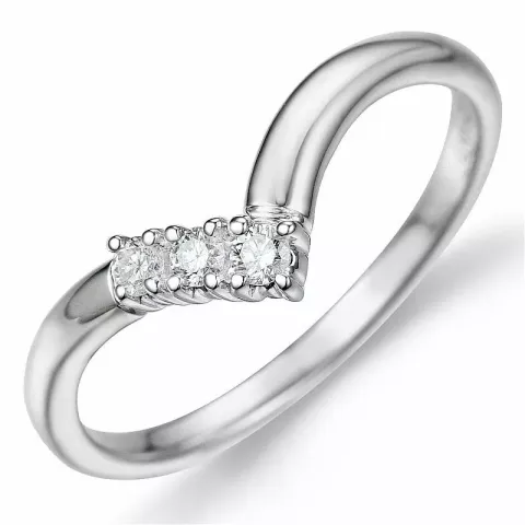 diamant ring i 9 karat vitguld 0,12 ct