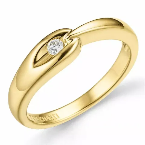 Diamantring i 9 karat guld 0,05 ct