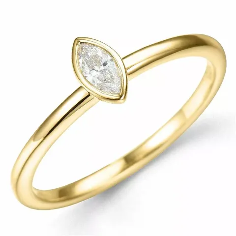 Diamantring i 9 karat guld 0,16 ct