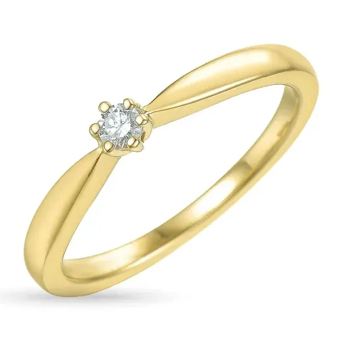 0,05 ct diamant solitärring i 9 karat guld 0,05 ct