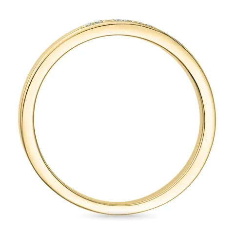 diamant guld alliancring i 9 karat guld 0,09 ct
