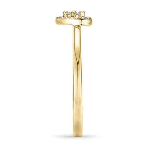 hjärta ametist diamantring i 9 karat guld 0,07 ct 0,05 ct