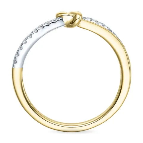 diamantring i 9 karat guld- och vitguld 0,10 ct