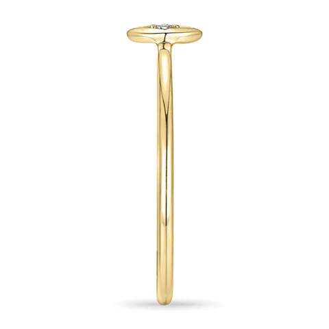Fyrkantigt diamantring i 9 karat guld 0,01 ct