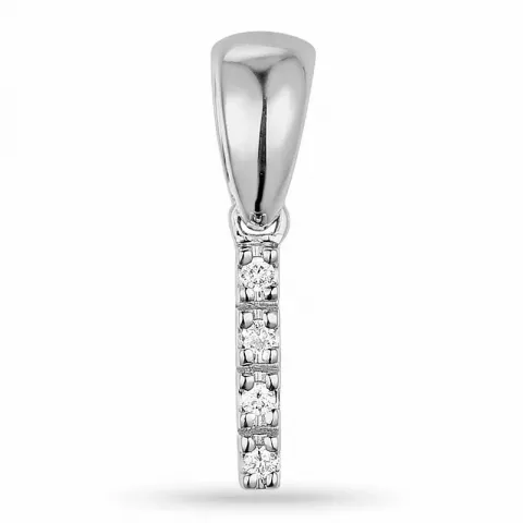 Bokstav i diamant hängen i 9 carat vitguld 0,02 ct