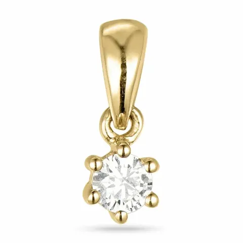 diamant solitärberlock i 9 carat guld 0,10 ct