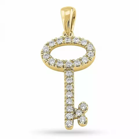 Nyckel diamant hängen i 9 carat guld 0,25 ct