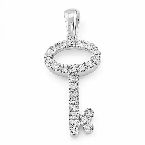 Nyckel diamantberlocker i 9 carat vitguld 0,25 ct