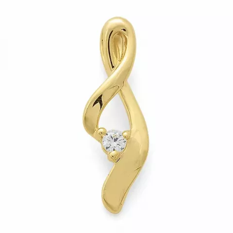 abstrakt diamant hängen i 9 carat guld 0,03  ct
