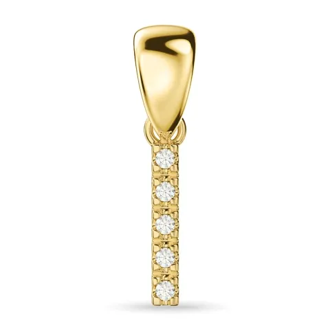 bokstav i diamant hängen i 9 carat guld 0,04 ct