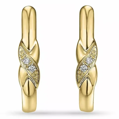 Diamant örhängen i 9 karat guld med diamanter 