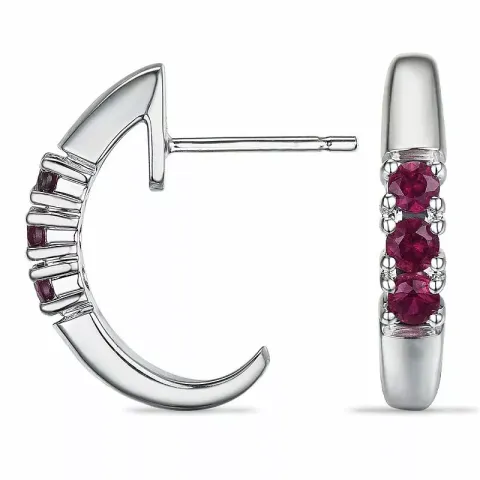 rubin halvcreol i 9 karat vitguld med rubin