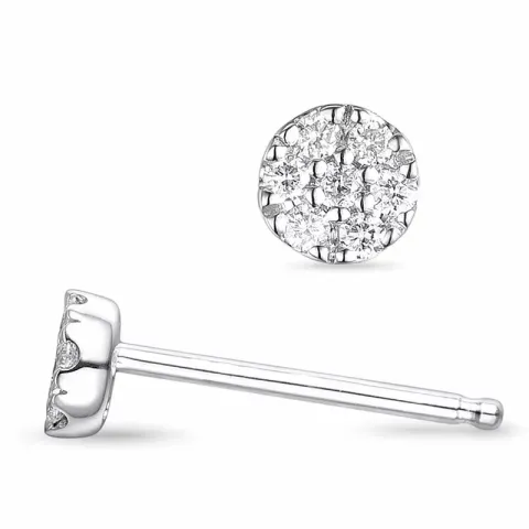 briljiantöronringar i 9 karat vitguld med diamant 