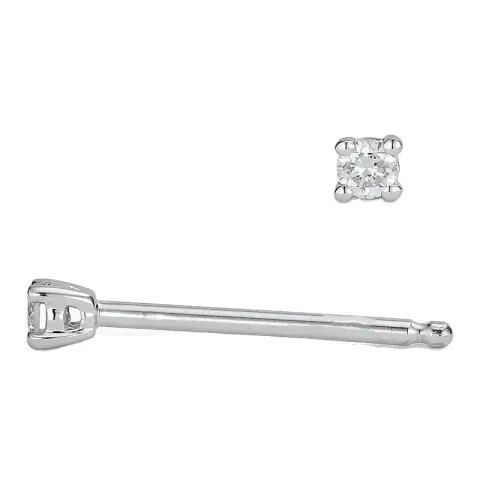 diamant solitäreörhängestift i 9 karat guld med diamant 