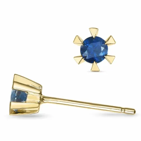 2 x 0,13 ct safir solitäreörhängestift i 9 karat guld med safir