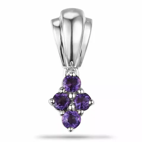 Ametist hängen i 9 carat vitguld 0,14 ct