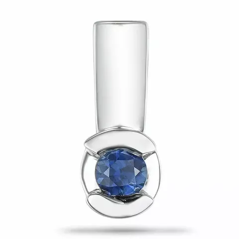 Safir hängen i 9 carat vitguld 0,13 ct