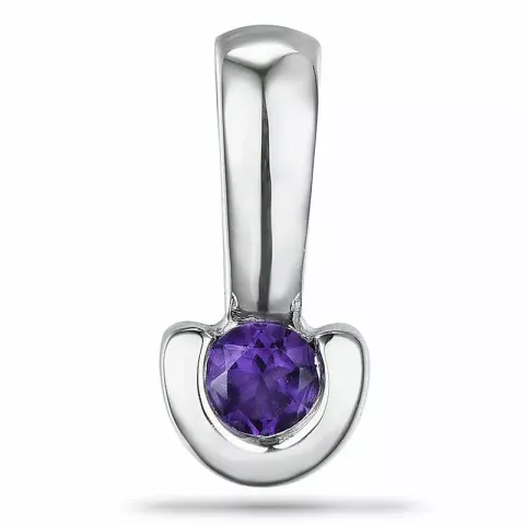 Ametist hängen i 9 carat vitguld 0,10 ct