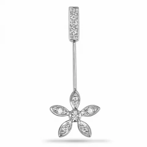 Blommor diamant hängen i 9 carat vitguld 0,10 ct