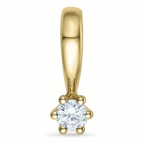 diamant solitärberlock i 9 carat guld 0,05 ct