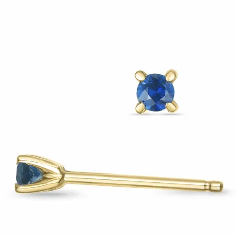 2 x 0,07 ct safir solitäreörhängestift i 9 karat guld med safir