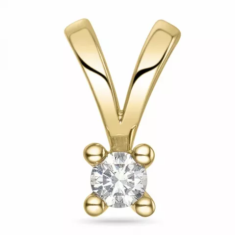 kampajn -  0,13 ct diamant solitärberlock i 14  carat guld 0,13 ct